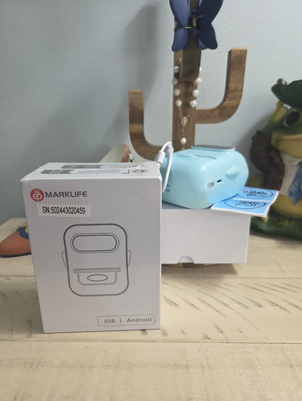 MARK LIFE White Thermal Label Printer Kit, with Labels, Sealed, NEW